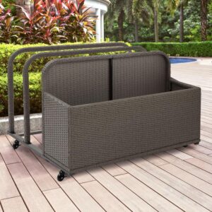 Keep your poolside fun organized with the Palm Harbor Float Caddy. Made from all-weather resin wicker over powder-coated steel