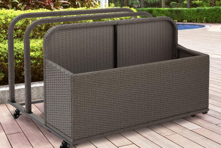 Keep your poolside fun organized with the Palm Harbor Float Caddy. Made from all-weather resin wicker over powder-coated steel