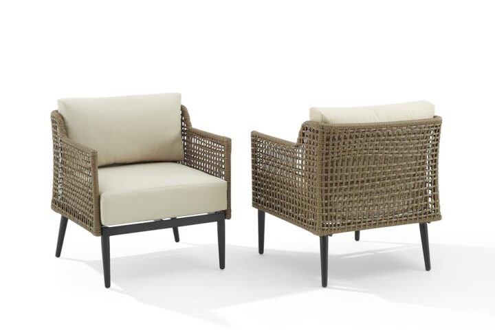 Turn your patio into a breezy coastal retreat with the Southwick 2pc Outdoor Chair Set. Crafted to withstand the whims of mother nature