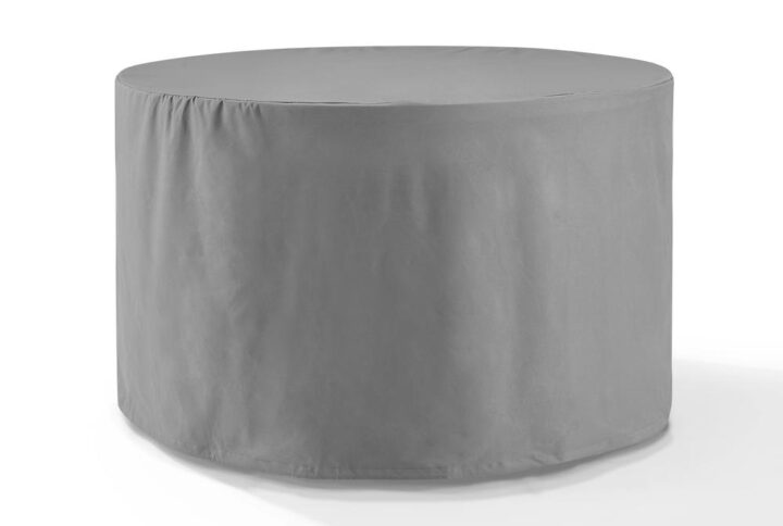 Give shelter to your outdoor round dining table with this universal protective outdoor patio furniture cover. Sewn from heavy gauge