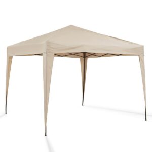 offering plenty of shade from the sun with UV-resistant fabric. The powder-coated steel frame is tough and durable