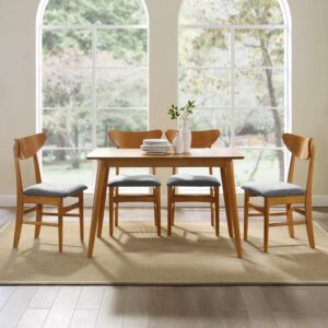this set features a distinctive wood back chair