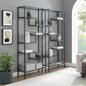 Modern beauty and functional simplicity are the hallmarks of the Sloane 2pc Etagere Set. Ready to display precious keepsakes or your favorite books