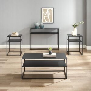 the Braxton 4pc Coffee Table Set is an ideal addition to your living room. With slim frames and sturdy steel construction
