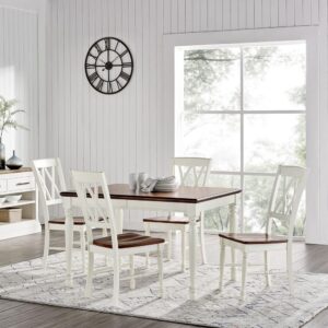 the Shelby 5pc Dining Set was designed with tradition in mind. Featuring an 18" drop leaf and classic turned legs