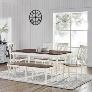 the Shelby 6pc Dining Set was designed with tradition in mind. Featuring an 18" drop leaf and classic turned legs