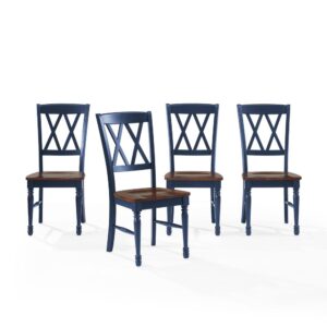 the Shelby 4-Piece Dining Chair Set looks fabulous paired with a classic dining table. Charming details like the turned legs and double X-back design add elegance to any dining room or kitchen. So