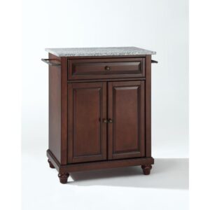 Save valuable space with Cambridge Compact Kitchen Island. Featuring a large cabinet with an adjustable shelf