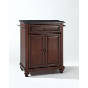 Save valuable space with Cambridge Compact Kitchen Island. Featuring a large cabinet with an adjustable shelf