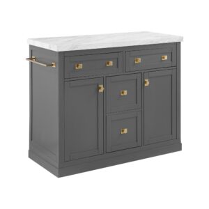 The Claire Kitchen Island is a must-have that blends upscale modern design with ample storage space. The island’s beautifully crafted kitchen cabinets offer plenty of room to keep dishes