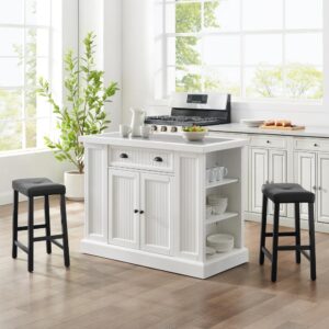 making the Seaside 3pc Kitchen Island Set the perfect combination of style and function.