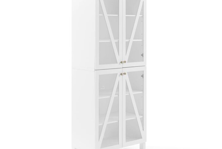 The Cassai Tall Pantry delivers stylish storage for any room. Featuring four adjustable shelves