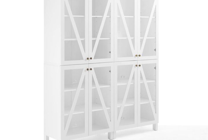 The Cassai 2pc Storage Pantry Set delivers stylish storage for any room. Great for organizing books or displaying keepsakes