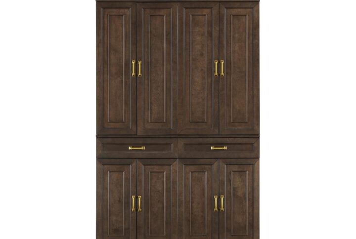 Create the look of beautiful built-in storage with the Stanton 2-Piece Kitchen Storage Pantry Set. Each tall pantry features upper and lower cabinets with adjustable shelving