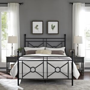 the Montogomery King Bed exudes easy elegance. With clean lines and stylish geometric details