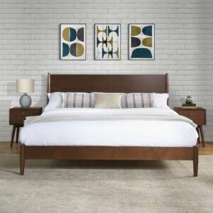 mid-century feel with the Landon King Bed. The subtle refinement of tapered posts and legs exude vintage charm without overpowering your current décor. With a low profile footboard