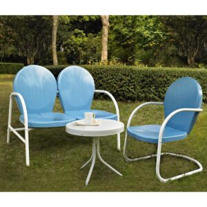Relax and unwind on the nostalgically inspired Griffith 3pc Conversation Set. Designed to withstand the hottest summer days