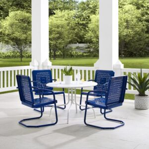 the chairs offer just enough flex for relaxing while dining al fresco.