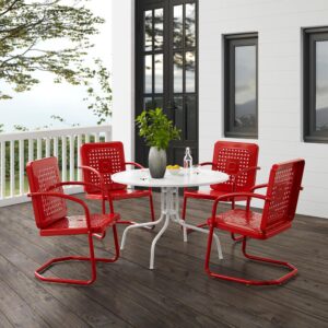 the chairs offer just enough flex for relaxing while dining al fresco.