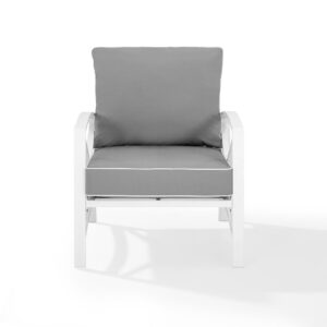 Lounge in classic style with the Kaplan Outdoor Chair. Made from sturdy steel with a transitional x-back design