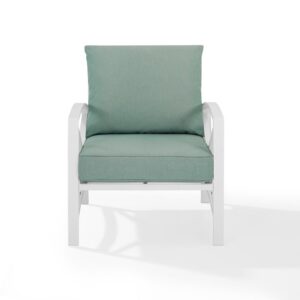 Lounge in classic style with the Kaplan Outdoor Chair. Made from sturdy steel with a transitional x-back design