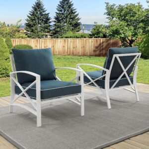 these armchairs offer deep cushioned seats covered with solution-dyed polyester. Perfect for front porch sitting