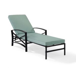 Transform your outdoor space into your own relaxing oasis with the Kaplan Chaise Lounge. Adjust the backrest to any of the six different positions and feel your worries drift away. With a durable powder-coated steel frame and moisture-resistant cushions