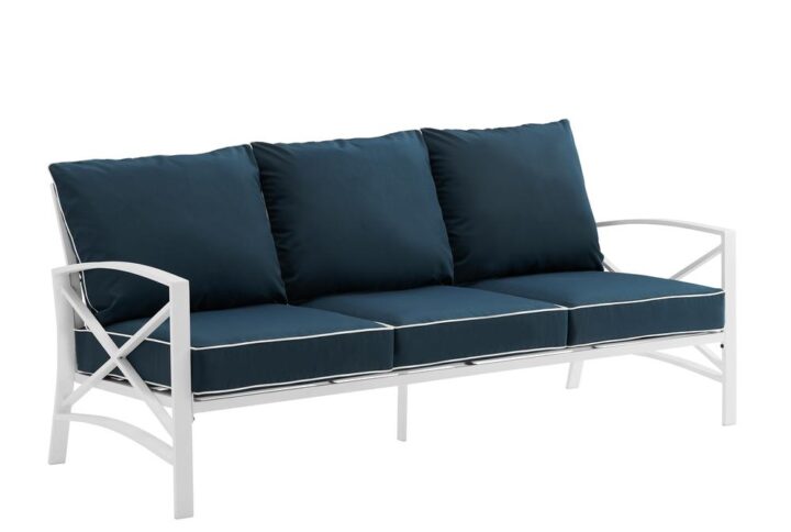 Lounge in classic style with the Kaplan Outdoor Sofa. Made from sturdy steel