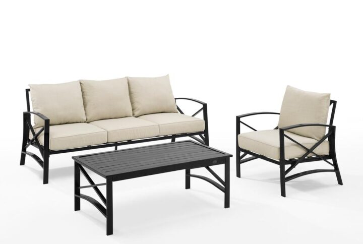 Entertain in classic style with the Kaplan 3pc Sofa Set. Comprised of a sofa