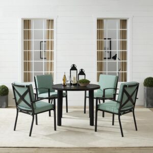 the Kaplan 5pc dining set will be a welcome addition to your outdoor entertaining.