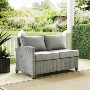 The Bradenton Left Side Sectional Loveseat is where outdoor relaxation meets functional design. The sturdy steel frame is wrapped in beautiful all-weather wicker and topped with moisture-resistant cushions