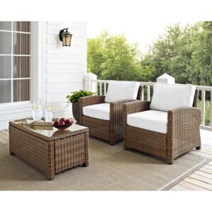 Create a relaxing retreat on your front porch or patio with the Bradenton 2pc Outdoor Armchair Set. Perfect for lounging