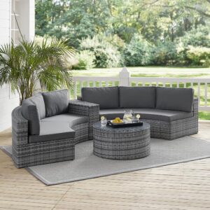 The Catalina 4pc Sectional Set transforms any outdoor space into the ultimate backyard retreat. The modular sofas
