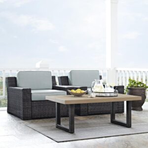 the coffee table anchors the Beaufort 3pc patio set
