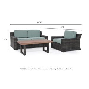 Turn your patio or deck into a backyard oasis with Beaufort 3pc Conversation Set. Featuring a low-profile silhouette and understated curves