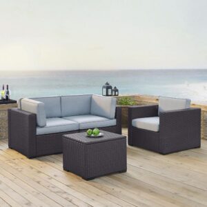 Entertaining outdoors is made effortless with the Biscayne 4pc Conversation Set.  Stylish and durable