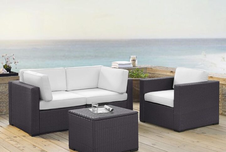 Entertaining outdoors is made effortless with the Biscayne 4pc Conversation Set.  Stylish and durable