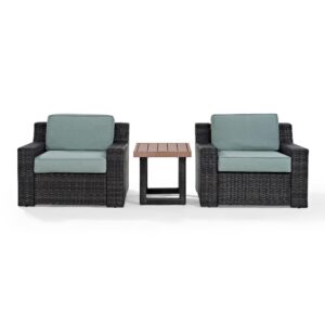 the outdoor side table anchors the Beaufort patio set