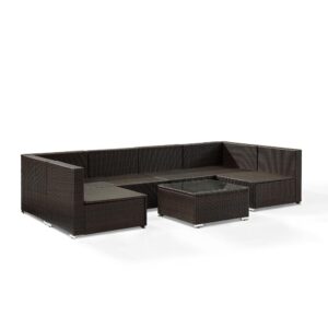the Sea Island 7pc Sectional Set brings indoor comfort to your outdoor space.  Featuring thick