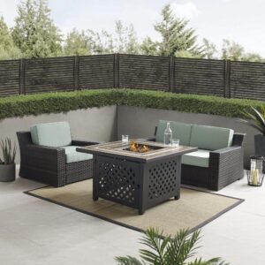 Relax with a drink in the warm summer sun or get cozy around the fire on a cool autumn night with the Beaufort 3pc Conversation Set. Featuring deep seats with thick cushions