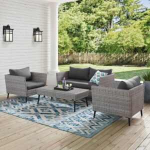 while the coffee table has ample space for entertaining al fresco. So kick back and chat with friends on the Richland conversation set.