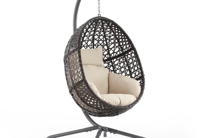 Add a laid-back boho vibe to your space with the Calliope Hanging Egg Chair. With all-weather rattan wicker over a steel frame