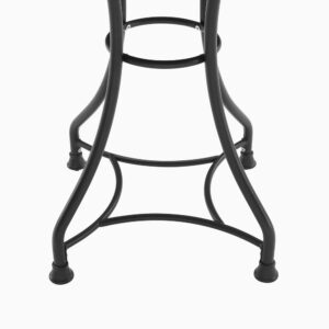 this classic bistro set resists rust and sun fade. Perfect for smaller spaces
