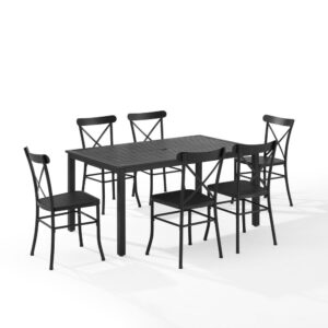 each piece in this set resists rust and sun fade. Great for a family meal outside