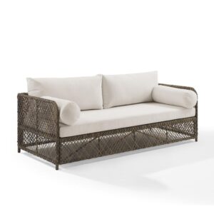 Turn your backyard into a modern island retreat with the elegant Granite Bay Sofa. With a deep