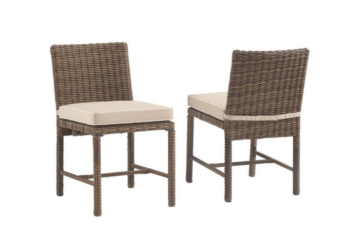 Pull up a chair and dine in the great outdoors with the Bradenton 2pc Outdoor Dining Chair Set. With sturdy steel frames wrapped in beautiful all-weather wicker