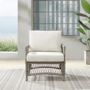 this chair will add comfort and style to your porch or patio. Cozy up in the chair's deep seating which features thick