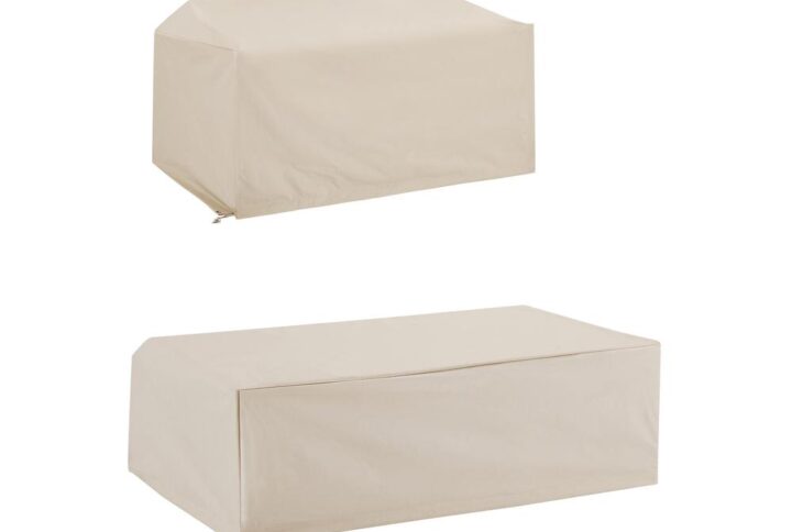 Give your outdoor chat set shelter with this 2pc custom-fitted protective outdoor cover set. Sewn from heavy gauge