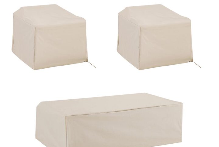 Give your outdoor chat set shelter with this 3pc custom-fitted protective outdoor cover set. Sewn from heavy gauge