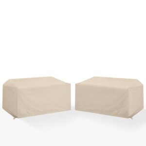 Give shelter to your outdoor patio furniture with this 2pc universal protective outdoor cover set. Sewn from heavy gauge